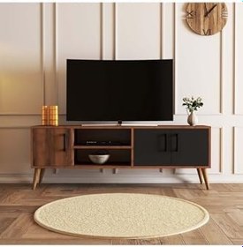 Resim Mezza 1580 Exxen 150 Cm (Ahşap Ayakli) Tv Ünitesi Hat-Antrasit 