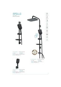 Resim İsaoğlu Yapı Mat Siyah Tepe Yağmurlama Sistemi Siyah Duş Seti Banyo Duş Seti Siyah 