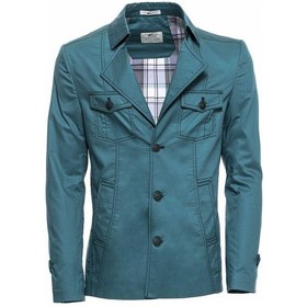 Resim Yeşil Pamuk Trençkot - Wessi Yeşil 