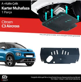 Resim S Dizayn S-dizayn Citroen C3 Air Cross Çelik Karter Muhafaza Koruma 2017 Üzeri A Kalite Cı-c3a-ckm 