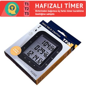 Resim Sevgift TFA 38.2023 "Triple XL" Üç Ekranlı Dijital Zamanlayıcı (Alman) 