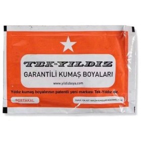Resim Tek Yıldız Kumaş Boyası Portakal 