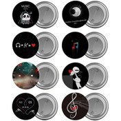 Resim Love Music Çanta Rozeti Seti 8 Adet En Büyük Boy 5.8Cm Iğneli Bro 