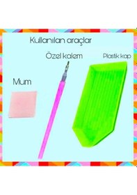 Resim 5D Sayılarla Elmas Boyama Tavus Kuşu-2 Diamond Painting Kit 