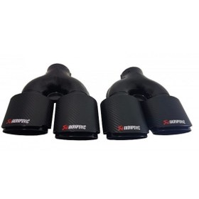Resim Fvtuningotoaksesuar Akrapovic Egzoz Ucu Çiftli 100mm Karbon Içi Siyah Sag Ve Sol (1 Set) 
