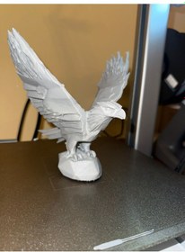 Resim 15cm Oturma Odası İçin Dekoratif Beyaz Renk Kartal Heykel Biblo 