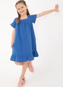 Resim U.S. Polo Assn. Kız Çocuk Mavi Elbise (Dokuma) 50306602-VR036 
