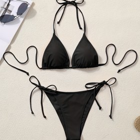 Resim Tek Renk Kadın Bikini Takımı 