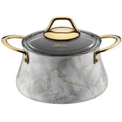 Resim Brioni Marble 24 CM Beyaz Derin Tencere 
