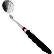 Resim Xiyu Shop Siyah Stil Manyetik Teleskop Alma Aleti Yuvarlak ve Kare Döner Ayarlanabilir Kontrol Aynası Teleskop Esnek LED Manyetik M (Yurt Dışından) 
