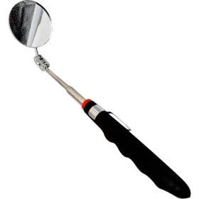 Resim Xiyu Shop Siyah Stil Manyetik Teleskop Alma Aleti Yuvarlak ve Kare Döner Ayarlanabilir Kontrol Aynası Teleskop Esnek LED Manyetik M (Yurt Dışından) 