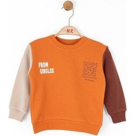 Resim Nk Kids Erkek Bebek Pamuklu Orta Kalınlık Sweatshirt-14724 Turuncu 
