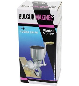 Resim Tuğra Çelik Bulgur Tahıl Öğütme Makinesi Kollu Öğütücü Mengeneli Çok Renkli 