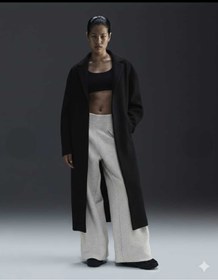 Resim Nike Tech Fleece Oversized Duster Jacket Siyah Kadın Uzun Trenckot BOL KALIP (Blue Sportwear 