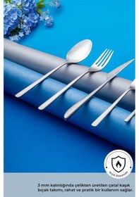 Resim Emsan Bello 30 Parça 6 Kişilik Çatal Kaşık Bıçak Takımı Gümüş 