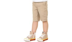 Resim Kiko Kids Tinna Bağcıklı Erkek Çocuk Boğazlı Keten Spor Ayakkabı Bej 