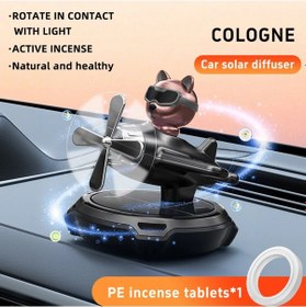 Resim Güneş Enerjili Araba Aromaterapi Uçak Tipi Sevimli Ayı Köpek Şekli Oto Iç Cologne B 1 Piece Set 