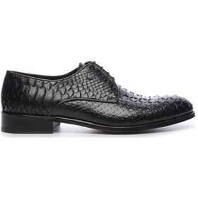 Resim Tamer Tanca Erkek Hakiki Deri Siyah Klasik Ayakkabı 08 878 K Erk Ayk Y19 Sıyah Pıton 