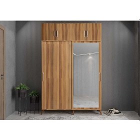 Resim Panama Sürgülü Yüklüklü Portmanto Vestiyer Ayakkabılık C 180cm 