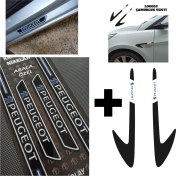 Resim Aksefuar Lazer Peugeot 505 Kapı Eşiği + Logolu Çamurluk Venti Set 