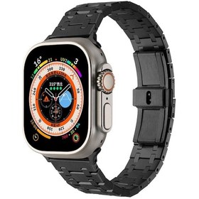 Resim iOS Uyumlu Watch 44mm Kordon Zincir Dizayn Metal Kordon 83 