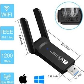 Resim Vothoon Dual Band USB 3.0 Adaptör Kablosuz Wi-Fi Alıcı Ac1200 Mbp 