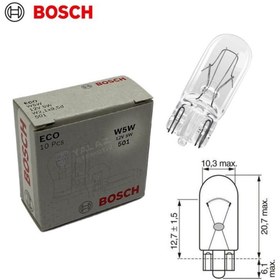 Resim gözparoto Bosch 12v Dipsiz Ampul T10 5w Standart Eco 10 Adet 