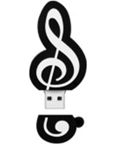 Resim Sones Microdrive 64gb Usb 2.0 Müzik Notası U Diski 