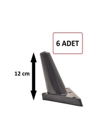 Resim Zeygen Sena Plastik Mobilya Baza Koltuk Kanepe Ayağı 6 Adet 12 Cm Siyah 