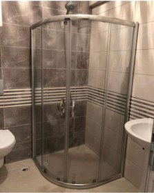 Resim nokta duşakabin 100x100 Oval Teknesiz Cam Duşakabin 6mm 