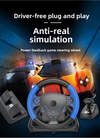 Resim İMEXTECH 4-in-1 Kablosuz Yarış Direksiyonu – PS4/PC/Android/PS3 Uyumlu Oyun Keyfi! 