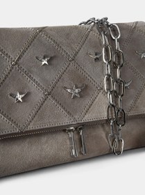 Resim MARIE EFFECT MINK SUEDE BAG - Mink 