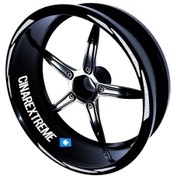 Resim 3 Parça Tasarımlı Reflektif Gri Jant Şeridi Sticker Çınar Extreme 