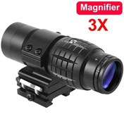 Resim Magnifier 3x Yakınlaştırmalı Dürbün - 22mm Ray Uyumlu, Katlanır Yaylı Ayaklı 