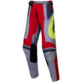 Resim Alpinestars Youth Racer Melt Off-Road Motosiklet Pantolonu Kırmızı Gri 