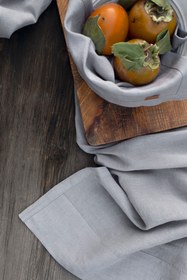 Resim Keten Runner Gri - Gri / 45x160 