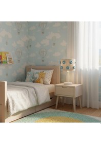 Resim Elizim Home Lighting Makrome Papatyalı Abajur Mavi 