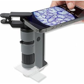 Resim Genel Markalar Carson Mp-250 Microflip 100-250X Led Işıklı Cep Mikroskobu Akıllı Telefon Digiscoping Adaptör Klips 