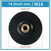 Resim Geeksen Esnek Lastik Uçlu Taş İşleme Fırçası - 4 İnç 10 Cm M14 Delikli Otomatik Yapışkan Diskli Köşe Fırçası Zımpara Levhası 