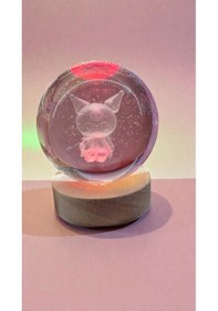 Resim Kuromi Cam Küre Rgb Işıklı 