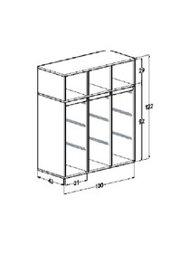 Resim OYUNCAK DOLABI Kitaplıklı Oyuncak Saklama Dolabı Kit-batu3 (MDF) 