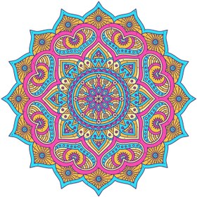 Resim Sayılarla Boyama Seti - Mandala 4 - 45x45 