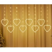 Resim Kalpli Perde LED Işıklar, Sevgililer Günü Romantik LED Aydınlatma 