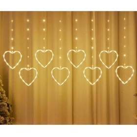 Resim Kalpli Perde LED Işıklar, Sevgililer Günü Romantik LED Aydınlatma 