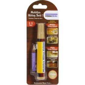Resim Vodaseal Mobilya Rötuş Seti Ahşap Dolgu Kalemi Çizik Çatlak Kapatıcı Meşe 