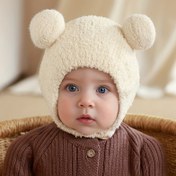 Resim 1 adet 's Şapka Sonbahar ve Kış Kulak Koruma Bere Unisex Sıcak Beanie Sevimli Karikatür Örgü Günlük Giyim için Uygun Dış Mekan Oyunu İçin 3-12 Ay Yaşında Çocuklar İçin Uygun 