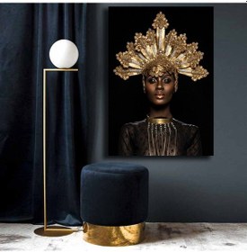 Resim Kanvas Tablo Taçlı Afrikalı Kadın 
