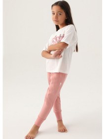 Resim U.s. Polo Assn Lisanslı Daisy Krem Kız Çocuk Pijama Takımı 5274-43035 Krem 