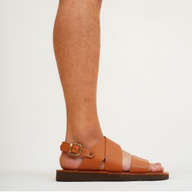 Resim DaphneSandals Hakiki Deri Camel Erkek Sandalet - 1105 