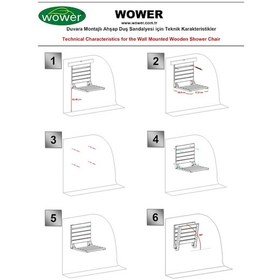 Resim Wower Beyaz Katlanır Duş Oturağı Banyo Taburesi 